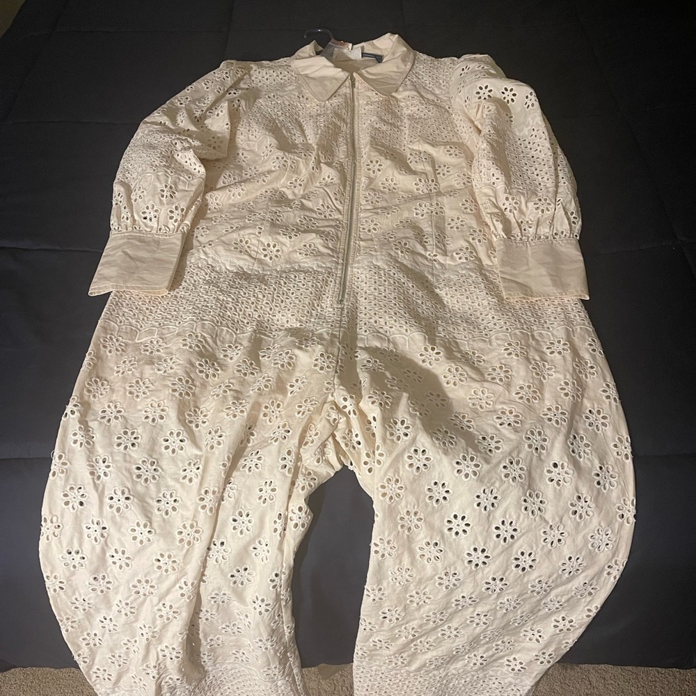 Cream colored pants suit(romper)